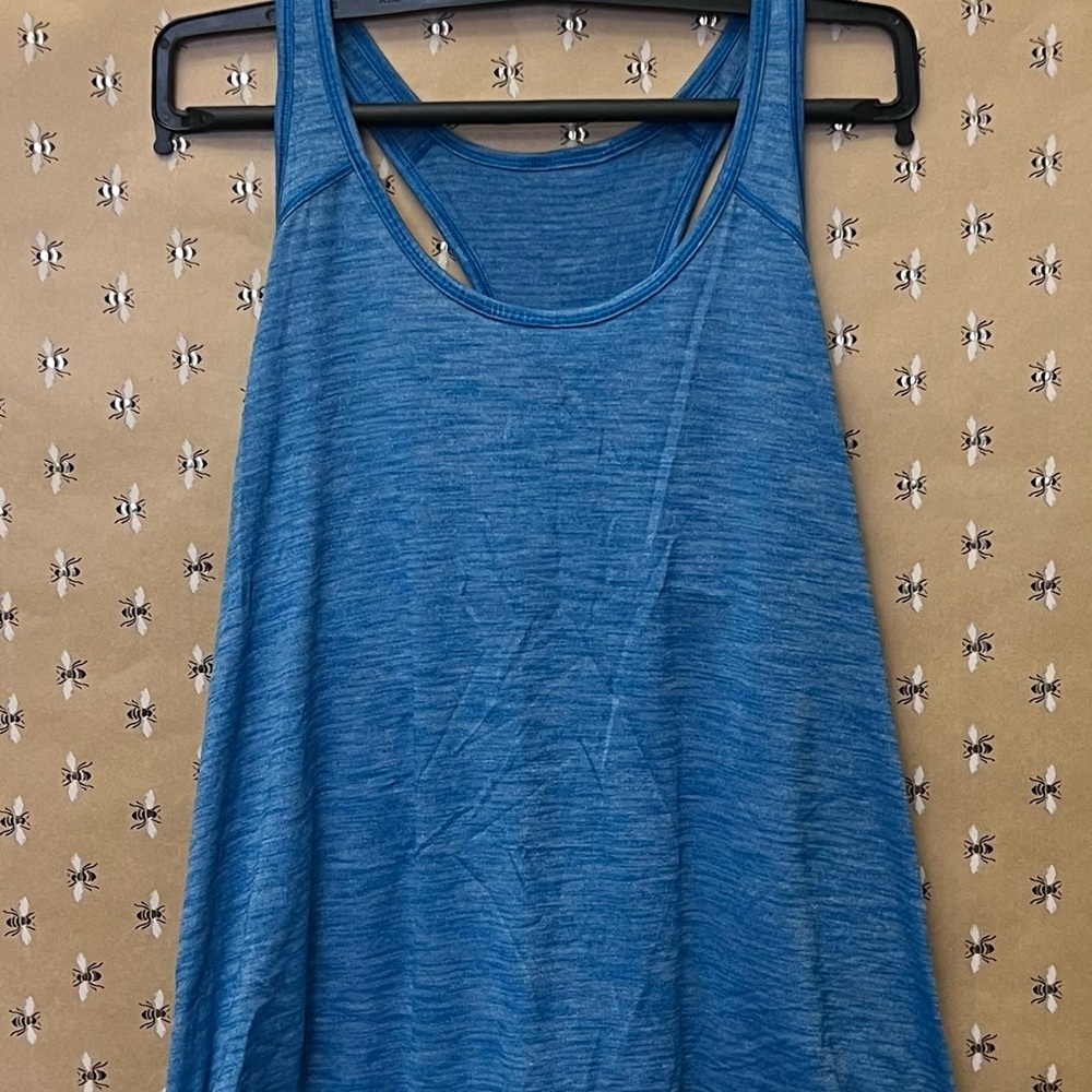 Lululemon Athletica Blue Asymmetrical Sleeveless Tank Top